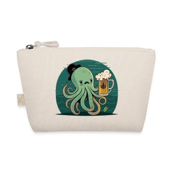 Funny sailor octopus with beer - Organic Pouch - nature - Front