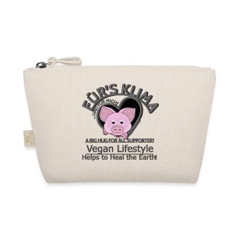 Schwein männl. Vegan Klima big hug SabineVegan - Bio-Täschchen - Natur - Vorne