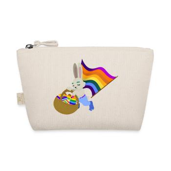 Ein Pride Hase Sammelt seine Ostereier - Bio-Täschchen - Natur - Vorne