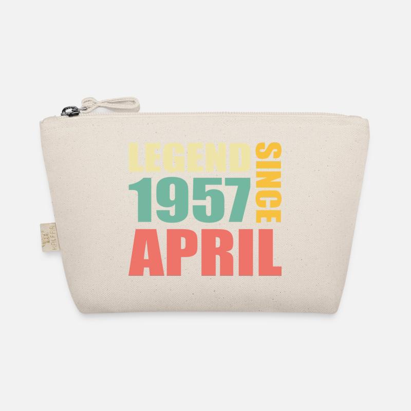 66th birthday April Born 1957 Gift idea Organic Pouch
