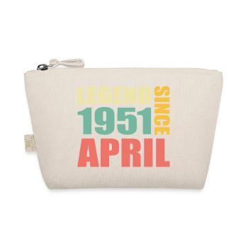 72. Geburtstag April Jahrgang 1951 Geschenkidee - Bio-Täschchen - Natur - Vorne