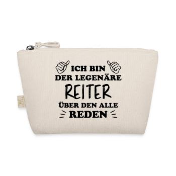 Reiter Reiten Lustiger Spruch Pferdesport Geschenk - Bio-Täschchen - Natur - Vorne