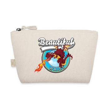 Beautiful Wales red dragon logo - Organic Pouch - nature - Front