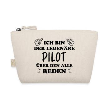Pilot Lustige Spruch Flug Flugsport Pilot Geschenk - Bio-Täschchen - Natur - Vorne