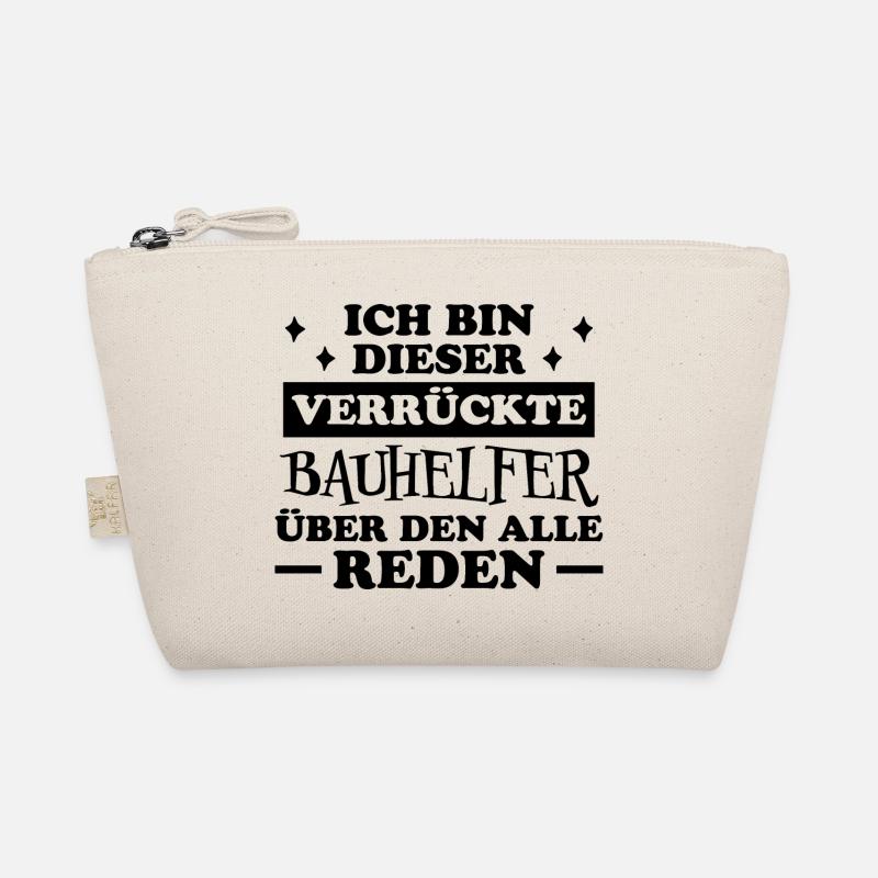 Bauhelfer Beruf Lustiger Spruch Bauhelfer Geschenk Bio-Täschchen
