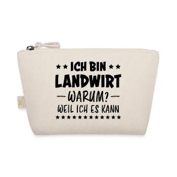 Landwirt Lustig Spruch Traktor Landwirt Geschenk - Bio-Täschchen - Natur - Vorne
