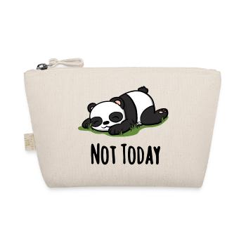 Not today Panda - funny saying gift idea - Organic Pouch - nature - Front