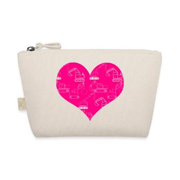 Excavator Construction Site Construction Worker Girl I Gift - Organic Pouch - nature - Front