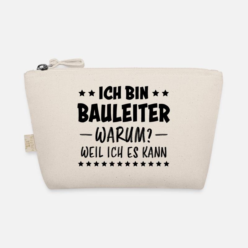Bauleiter Job Spruch Baustelle Bauleiter Geschenk - Bio-Täschchen - Natur
