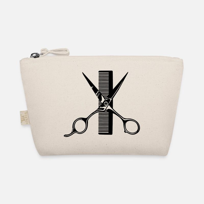 Scissors crossed with comb Organic Pouch