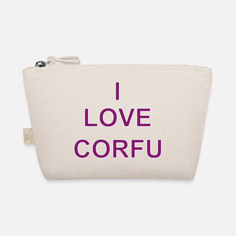 I Love Corfu - Bio-Täschchen - Natur