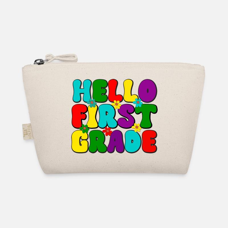 Hello first grade, Schule, Einschulung Schulstart Bio-Täschchen