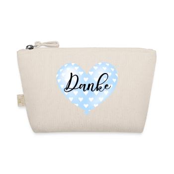 Danke! Herz personalisierbar - Bio-Täschchen - Natur - Vorne