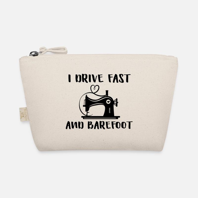 I drive fast and Barefoot Organic Pouch