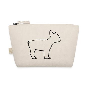 English bulldog konturen 1 - Bio-Täschchen - Natur - Vorne