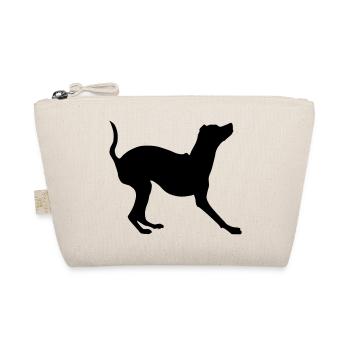 zwergpinscher schattenriss 1 - Bio-Täschchen - Natur - Vorne