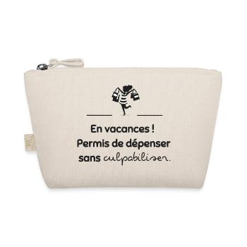 En vacances, permis de dépenser | Idée cadeau - Trousse biologique - nature - Devant