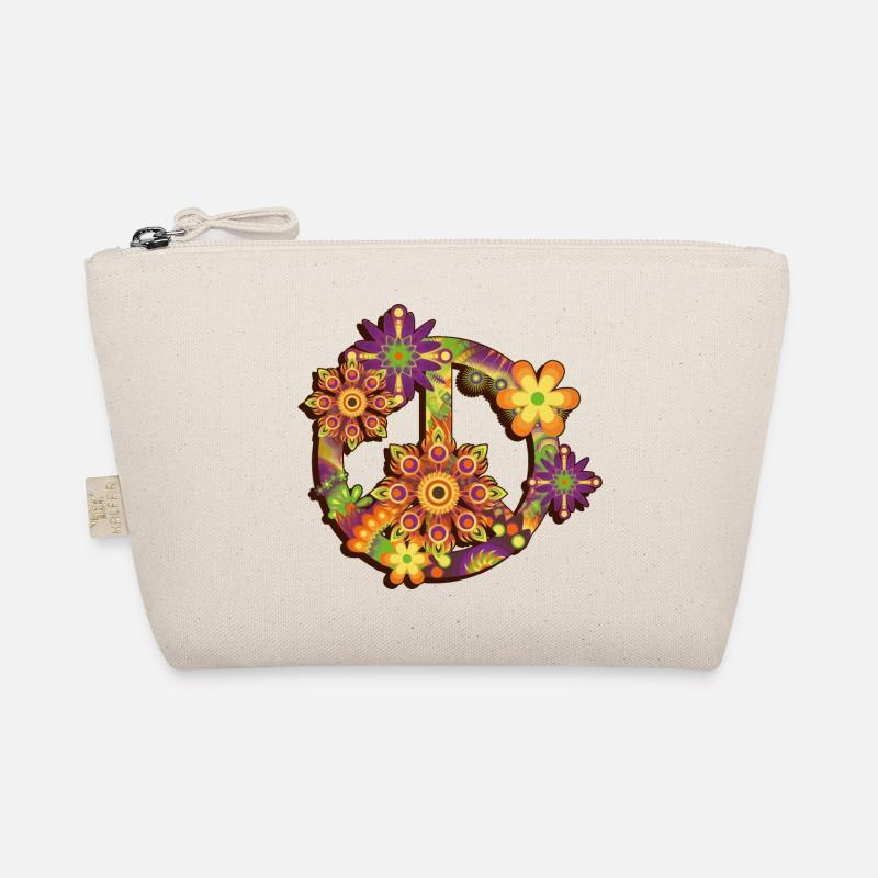 Flower Power Peace - Bio-Täschchen - Natur