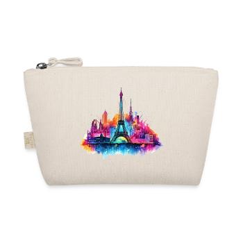 Paris Eiffel Tower France City Skyline Art - Organic Pouch - nature - Front