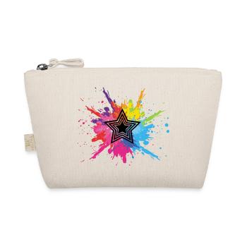 Black star and multicolored explosion - Organic Pouch - nature - Front