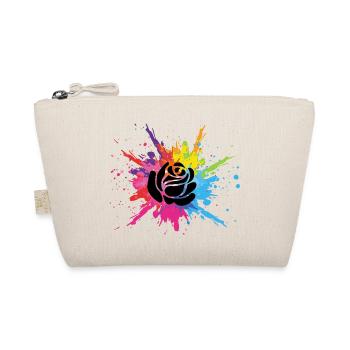 Black flower and multicolored explosion - Organic Pouch - nature - Front