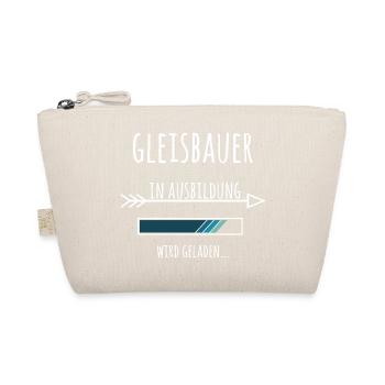 Gleisbauer Ausbildung Beruf Geschenk - Bio-Täschchen - Natur - Vorne