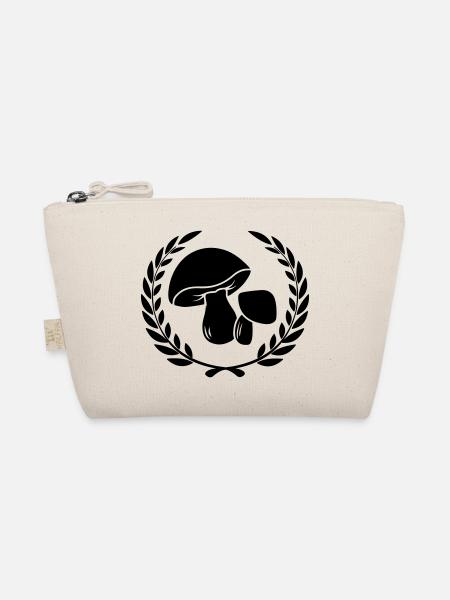 Mushrooms in laurel wreath - Organic Pouch - nature - Front