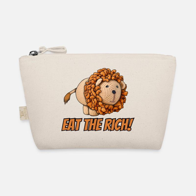 Löwe - Eat the rich - Bio-Täschchen - Natur