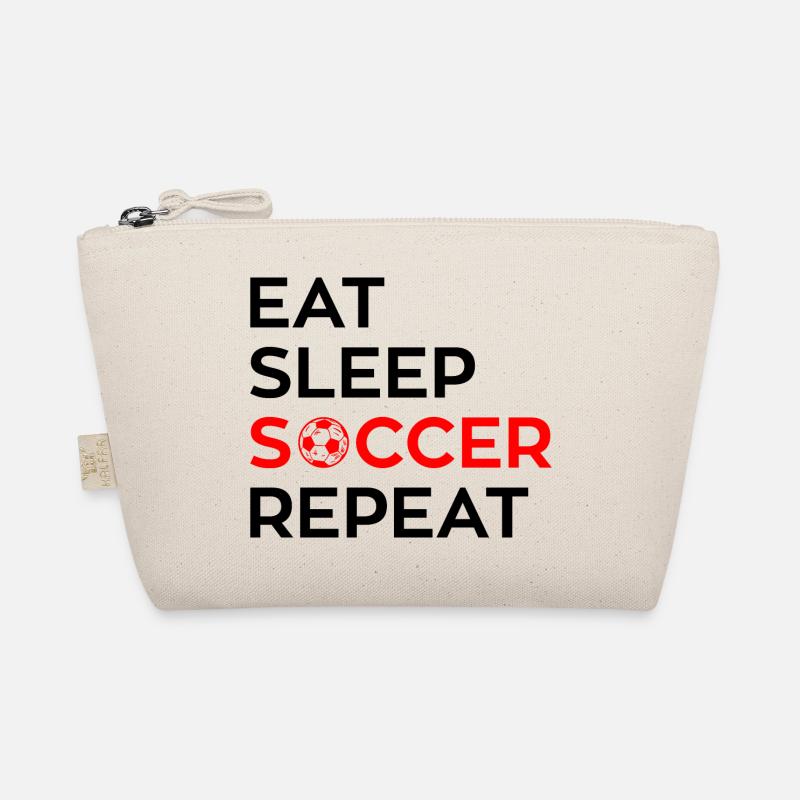 EAT - SLEEP - SOCCER - Repeat - Bio-Täschchen - Natur