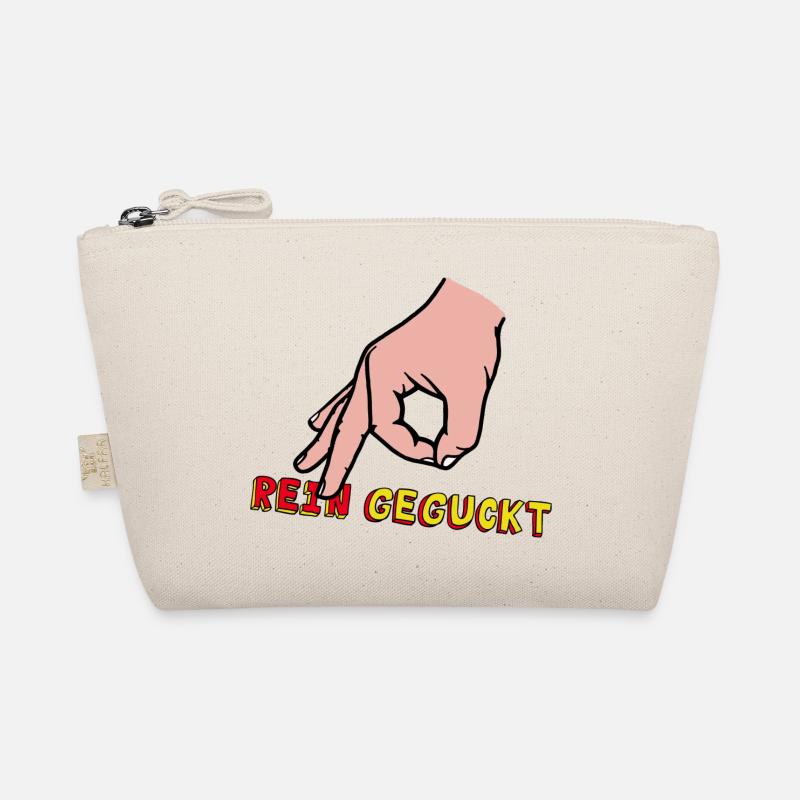 Comic-Hand Zeigefinger mit Retro Text Bio-Täschchen