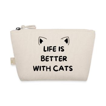 LA VIE EST MEILLEURE AVEC LES CHATS - Trousse biologique - nature - Devant