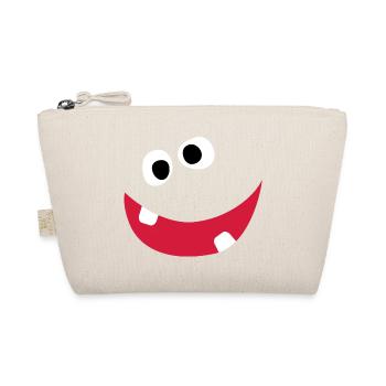 Lachen Monster Zombie Zähne Kinder Halloween - Bio-Täschchen - Natur - Vorne