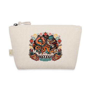 Colorful Dragon Inspired by Traditional Chinese Art - Organic Pouch - nature - Front