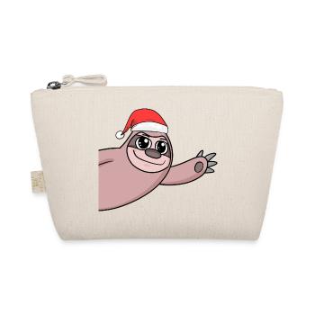 Sloth Christmas Hello Greeting - Organic Pouch - nature - Front