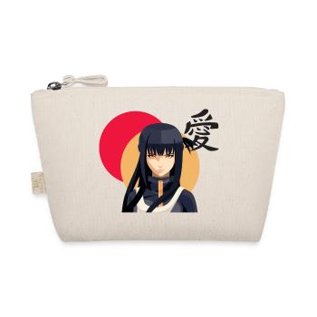 Ninja féminine anime soleil rouge - Trousse biologique - nature - Devant