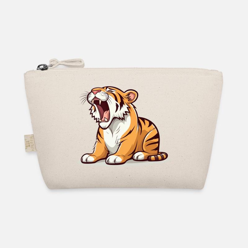 Müder Tiger - Bio-Täschchen - Natur