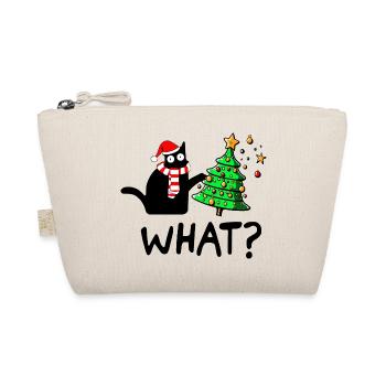 Freche Katze Weihnachtsbaum Katzenmama Geschenk - Bio-Täschchen - Natur - Vorne
