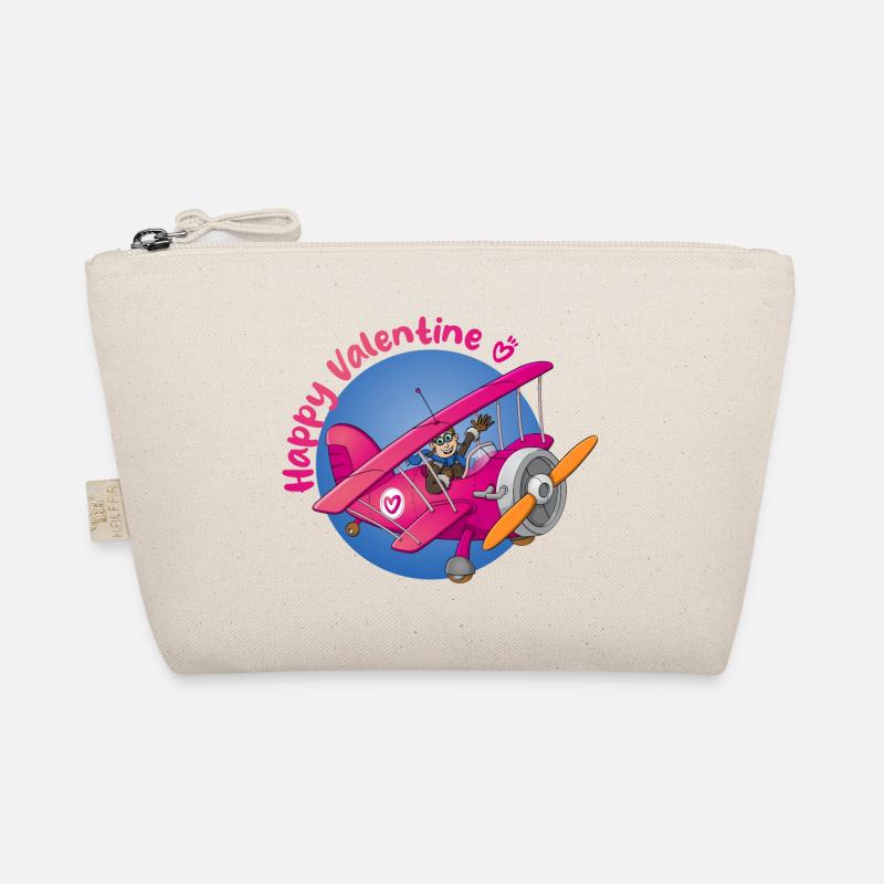 Joyeuse Saint-Valentin. Pilote dans un avion avec du coeur Trousse biologique