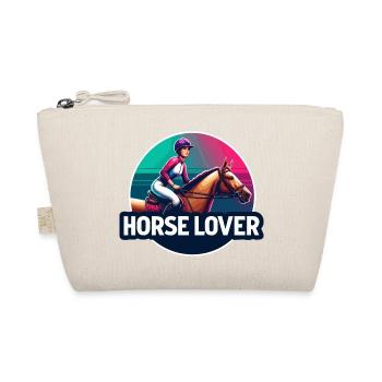 Equestrian Rider Emblem - Organic Pouch - nature - Front