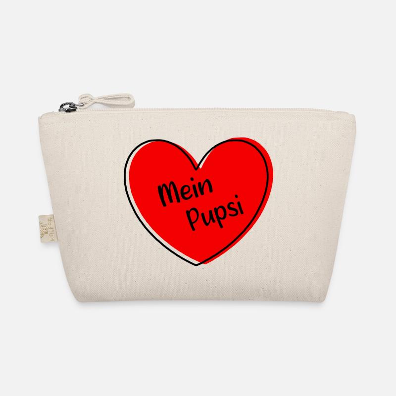 rotes Herz rot Geschenk Valentinstag Bio-Täschchen