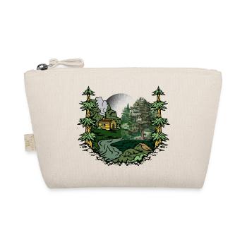 forest, hut, nature, forest dweller, nature lover, alpine pasture - Organic Pouch - nature - Front