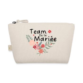 Floral Bridal Team-Bride Team - Organic Pouch - nature - Front