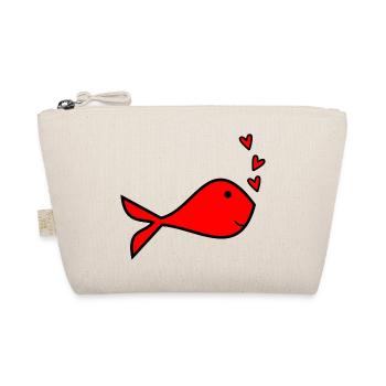 HEART. HEARTS. VALENTINE'S DAY. LOVE. LOVE. COUPLE. - Organic Pouch - nature - Front