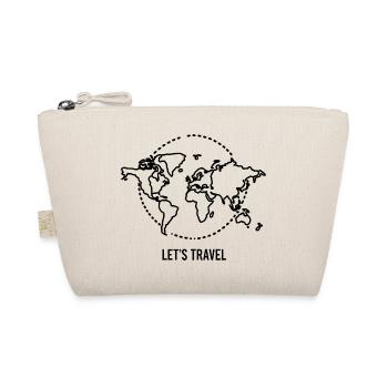 Weltkarte Let's Travel Schwarz - Bio-Täschchen - Natur - Vorne