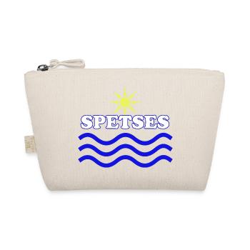 Spetses Island Sun and Wave Emblem - Organic Pouch - nature - Front