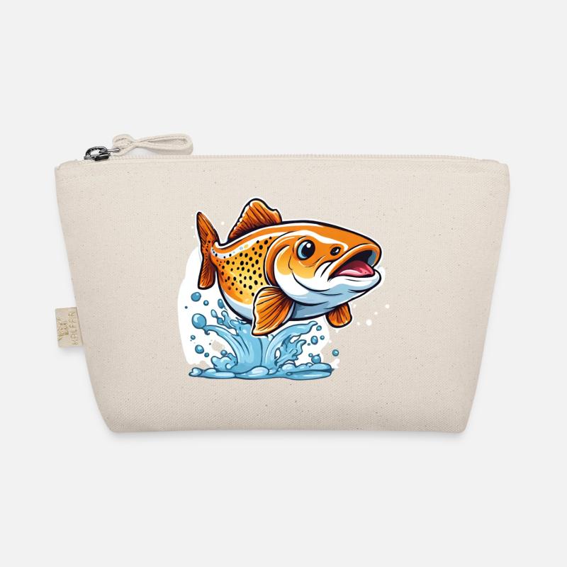 Conception de truite en cours d’exécution : Art de poisson coloré et mignon Trousse biologique