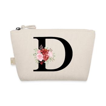 Lettre D floral rouge - Trousse biologique - nature - Devant