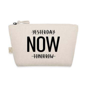 Yesterday Now Tomorrow Gestern Jetzt - Bio-Täschchen - Natur - Vorne