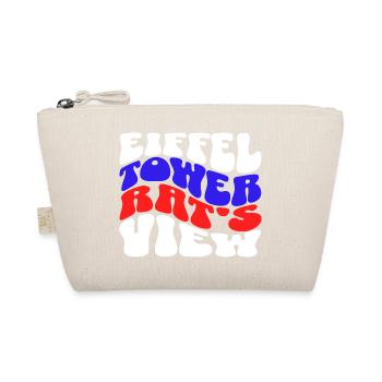 Paris Adventure Eiffel Parisian Rat Mouse Whiskers - Organic Pouch - nature - Front