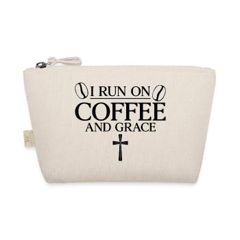 I Run On Coffee And Grace 2 - Bio-Täschchen - Natur - Vorne
